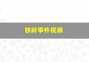 铁岭事件视频