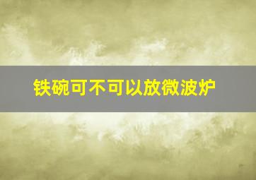 铁碗可不可以放微波炉