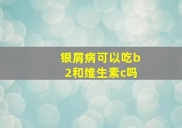 银屑病可以吃b2和维生素c吗