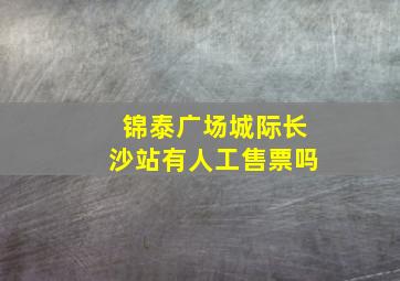 锦泰广场城际长沙站有人工售票吗