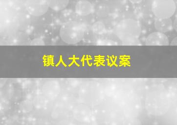 镇人大代表议案