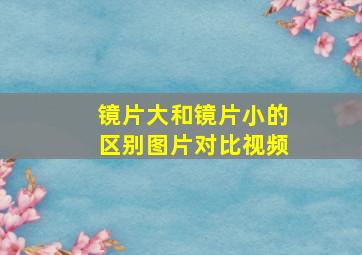 镜片大和镜片小的区别图片对比视频