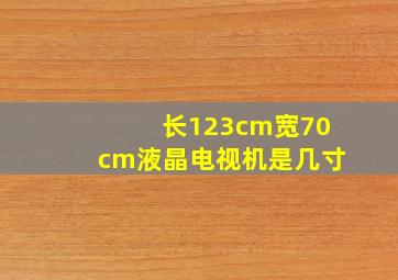 长123cm宽70cm液晶电视机是几寸