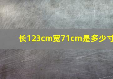 长123cm宽71cm是多少寸