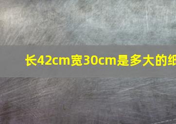 长42cm宽30cm是多大的纸