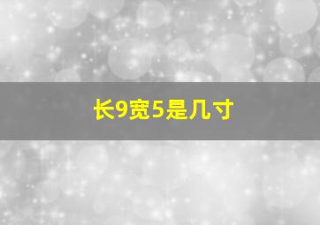 长9宽5是几寸