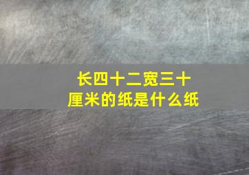 长四十二宽三十厘米的纸是什么纸