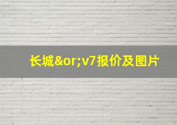 长城∨v7报价及图片