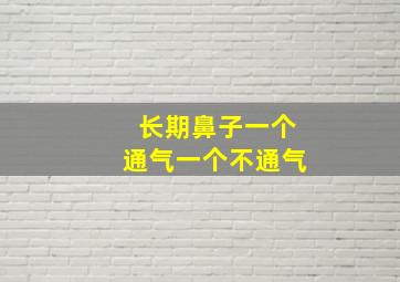 长期鼻子一个通气一个不通气