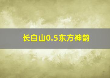 长白山0.5东方神韵