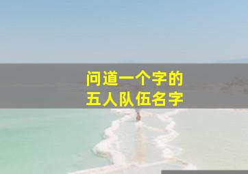 问道一个字的五人队伍名字