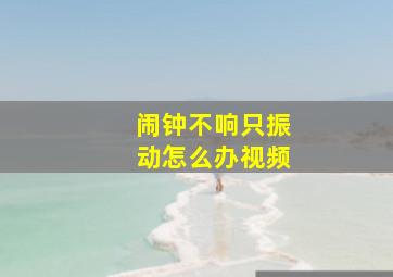 闹钟不响只振动怎么办视频