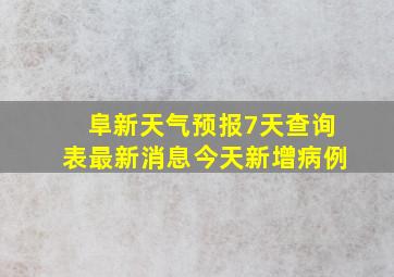 阜新天气预报7天查询表最新消息今天新增病例