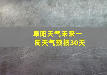 阜阳天气未来一周天气预报30天