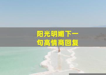 阳光明媚下一句高情商回复