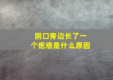 阴口旁边长了一个疙瘩是什么原因