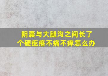 阴囊与大腿沟之间长了个硬疙瘩不痛不痒怎么办