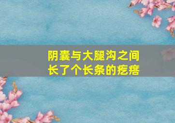 阴囊与大腿沟之间长了个长条的疙瘩