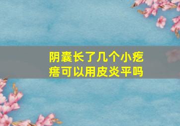 阴囊长了几个小疙瘩可以用皮炎平吗