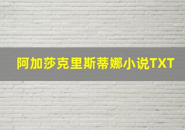 阿加莎克里斯蒂娜小说TXT