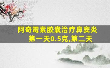 阿奇霉素胶囊治疗鼻窦炎第一天0.5克,第二天