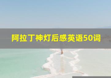 阿拉丁神灯后感英语50词