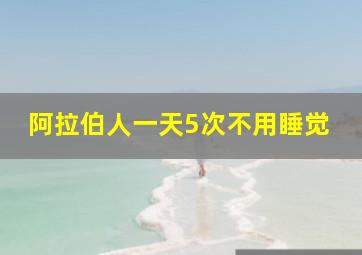 阿拉伯人一天5次不用睡觉