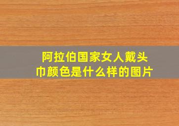 阿拉伯国家女人戴头巾颜色是什么样的图片