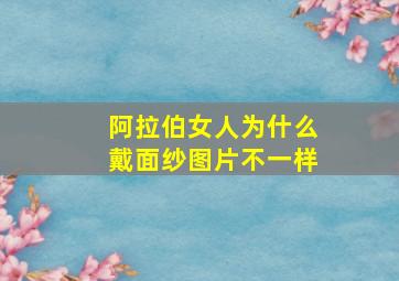 阿拉伯女人为什么戴面纱图片不一样