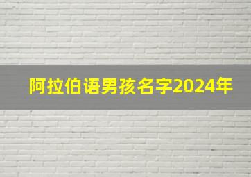 阿拉伯语男孩名字2024年