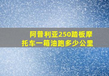 阿普利亚250踏板摩托车一箱油跑多少公里