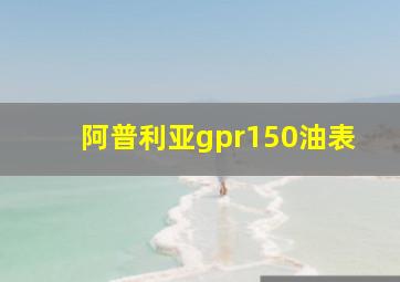 阿普利亚gpr150油表