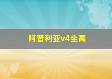 阿普利亚v4坐高