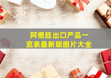 阿根廷出口产品一览表最新版图片大全