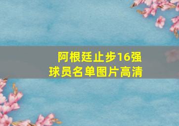 阿根廷止步16强球员名单图片高清