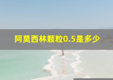 阿莫西林颗粒0.5是多少