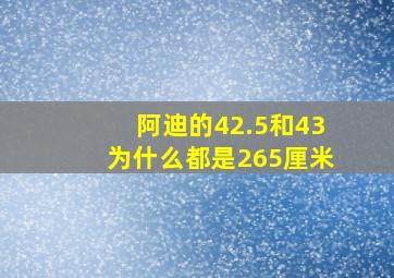 阿迪的42.5和43为什么都是265厘米