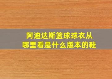 阿迪达斯篮球球衣从哪里看是什么版本的鞋