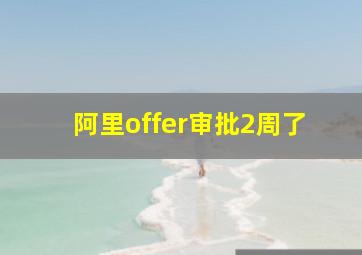 阿里offer审批2周了