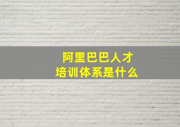 阿里巴巴人才培训体系是什么