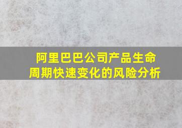 阿里巴巴公司产品生命周期快速变化的风险分析