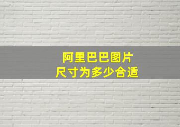 阿里巴巴图片尺寸为多少合适