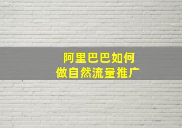 阿里巴巴如何做自然流量推广