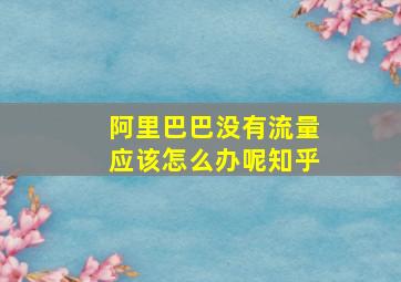 阿里巴巴没有流量应该怎么办呢知乎