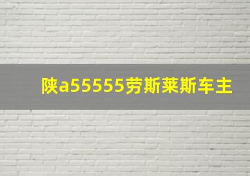 陕a55555劳斯莱斯车主