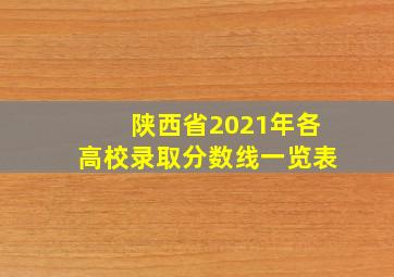 陕西省2021年各高校录取分数线一览表