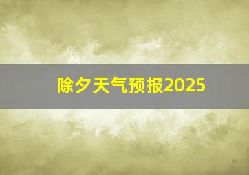 除夕天气预报2025