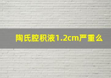 陶氏腔积液1.2cm严重么