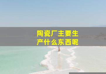 陶瓷厂主要生产什么东西呢