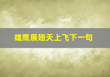 雄鹰展翅天上飞下一句